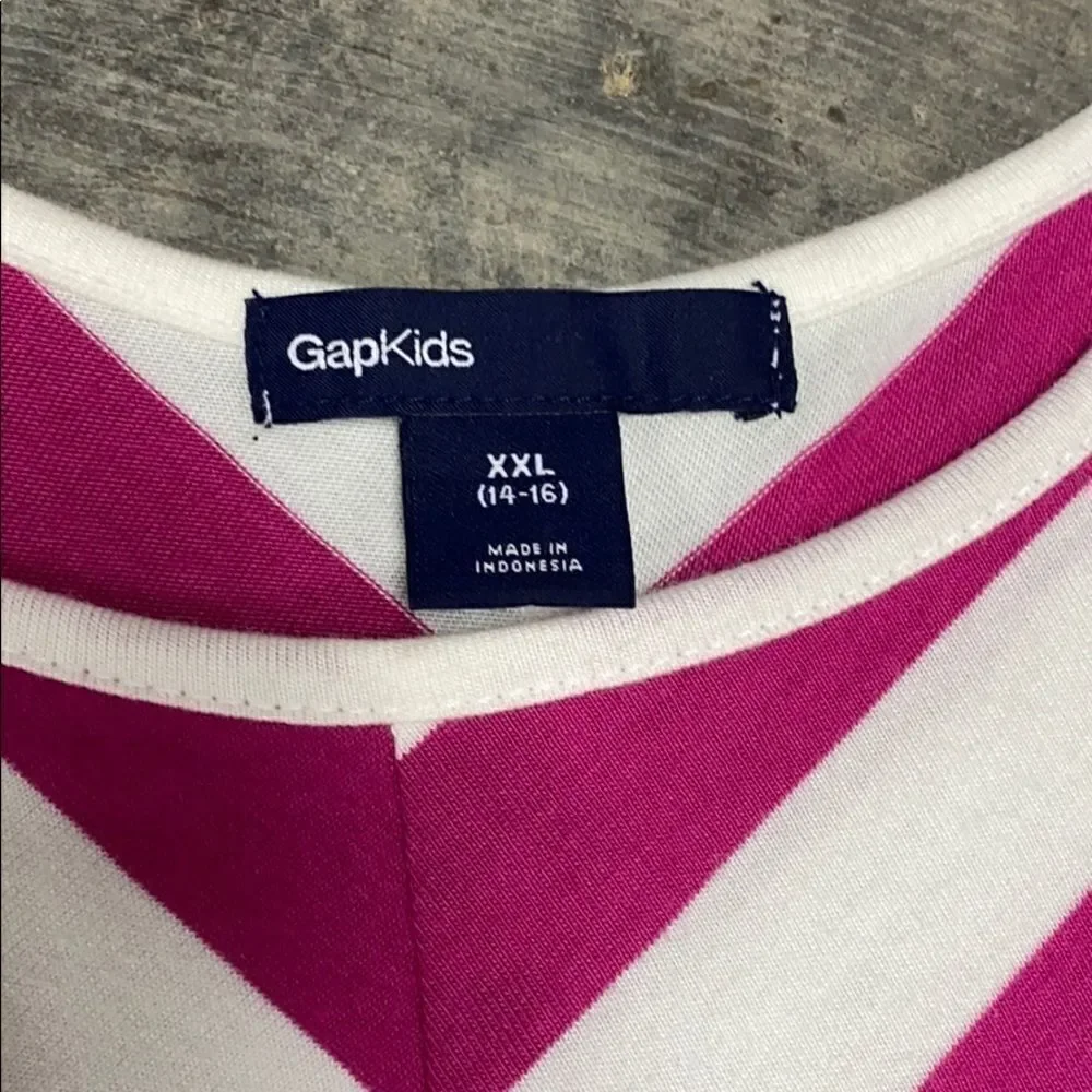 Gap Pink Chevron kids Sleeveless Knit Dress size 14-16